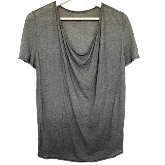 Zadig & Voltaire Tops - Zadig and Voltaire Gray Knit Cashmere Blend Scoop Neck Anyssa Deluxe T-Shirt